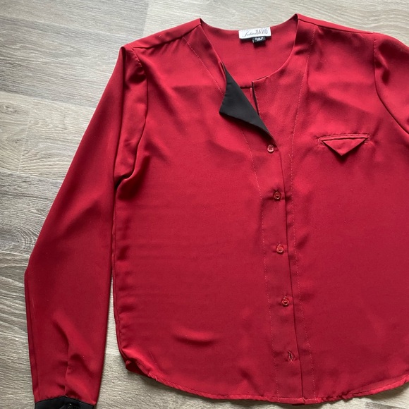 Sheer Blouse Button Down - Picture 1 of 5